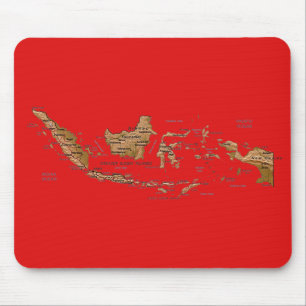 Alfombrilla De Ratón Indonesia Mapa de Mousepad
