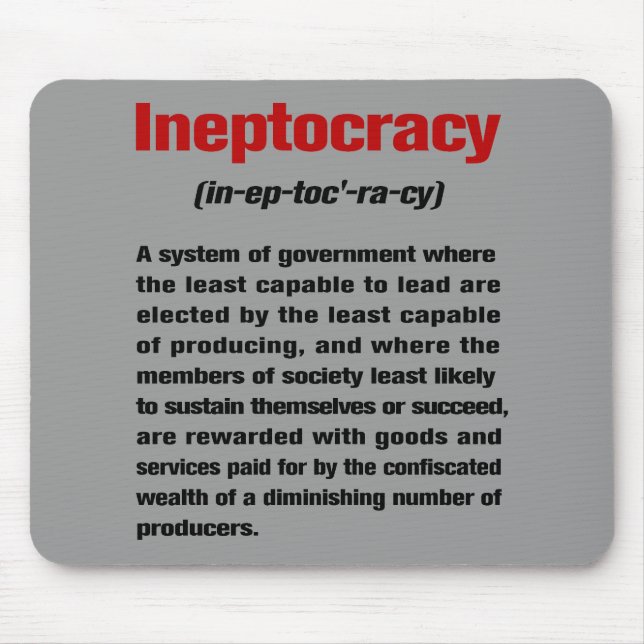 Alfombrilla De Ratón Ineptocracy (Frente)
