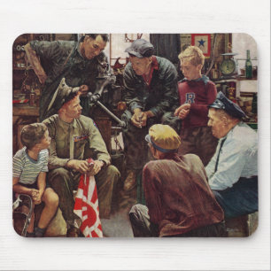 Alfombrilla De Ratón Infante de marina del regreso al hogar