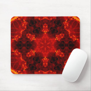 Alfombrilla De Ratón Inferno Nexus - Fiery Kaleidoscope Art