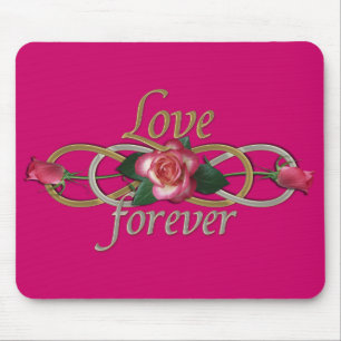 Alfombrilla De Ratón Infinito doble - Rosas Amor para siempre