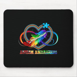 Alfombrilla De Ratón Infinity Heart Love Autism Awareness No necesita p