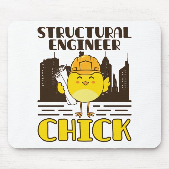 Alfombrilla De Ratón Ingeniería Civil de Chick de Ingeniería Estructura (Frente)