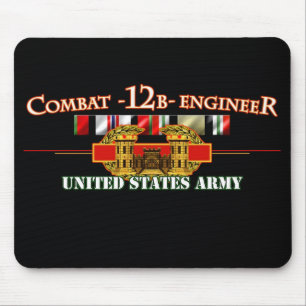 Alfombrilla De Ratón Ingeniero de combate 12B OEF OIF