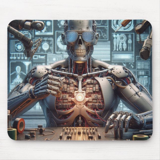 Alfombrilla De Ratón Ingeniero de robots (Frente)