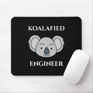 Alfombrilla De Ratón Ingeniero Koalificado Cute Koala Chiste Trabajo Ca