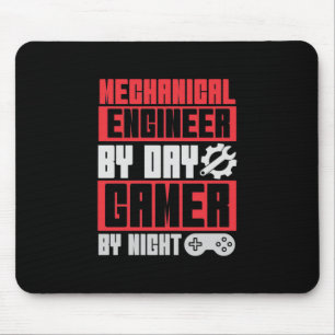 Alfombrilla De Ratón Ingeniero Por Día Gamer Por Noche
