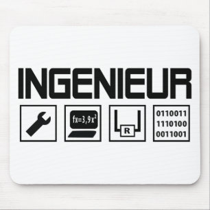 Alfombrilla De Ratón ingenieur con el icono de las herramientas