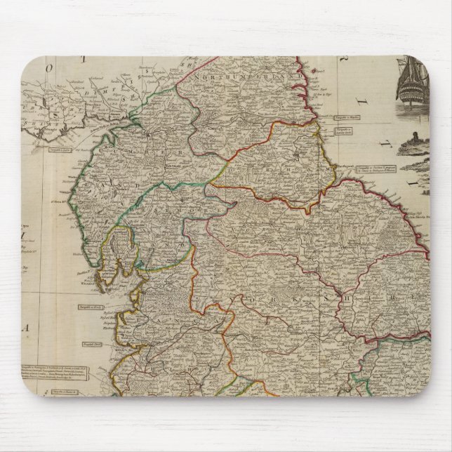 Alfombrilla De Ratón Inglaterra, Gales al norte (Frente)