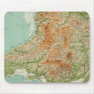 Alfombrilla De Ratón Inglaterra y Gales, sección suroeste de las Islas