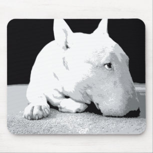 Alfombrilla De Ratón Inglés bull terrier, impresión del arte pop