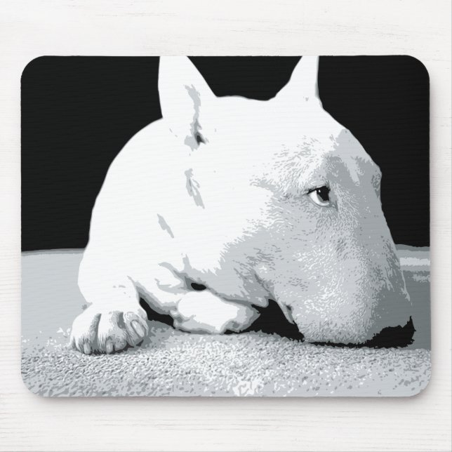 Alfombrilla De Ratón Inglés Bull Terrier, Pop Art Print (Frente)