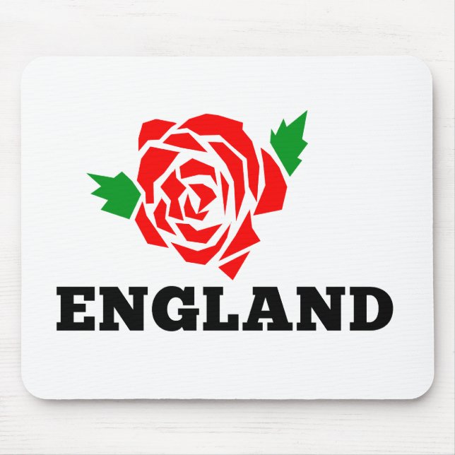Alfombrilla De Ratón Inglés de Inglaterra del rugbi subió (Frente)