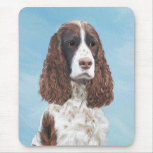 Alfombrilla De Ratón Inglés Springer Spaniel Pintura Original Perro Art