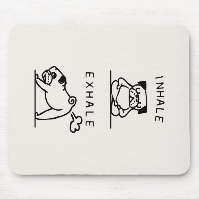 Alfombrilla De Ratón Inhale Exhale Pug Blanket (Frente)