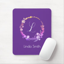 Inicial de Monograma Elegante Nombre Personalizado