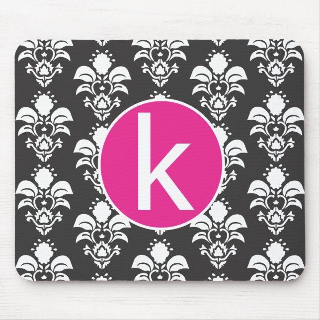 Alfombrilla De Ratón Inicial negra "k " de Mousepad del círculo del (Frente)