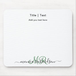 Alfombrilla De Ratón Inicial | Nombre personalizado | Texto Personaliza