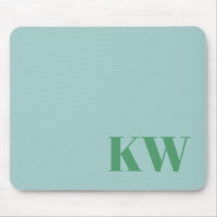 Iniciales de monograma personalizadas en azul clar