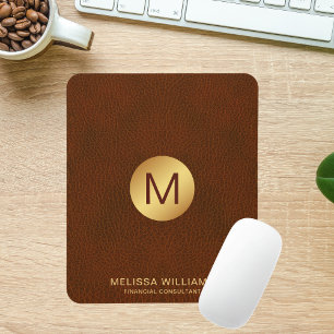 Alfombrilla De Ratón Iniciativas monográficas de textura de cuero culti