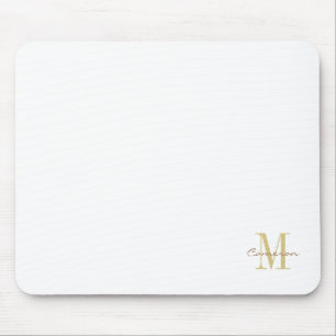 Alfombrilla De Ratón Inicio y nombre del oro blanco personalizado