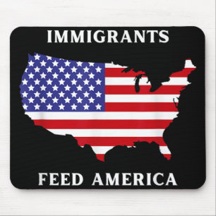 Alfombrilla De Ratón Inmigrantes alimentan a Estados Unidos Derechos de