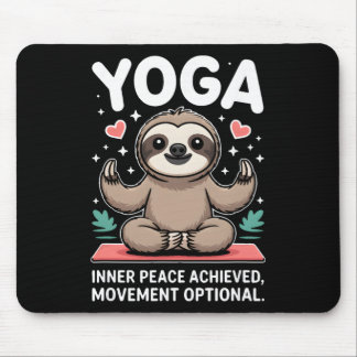 Alfombrilla De Ratón Inner Peace Achieved Movement Optional Yoga Sloth 