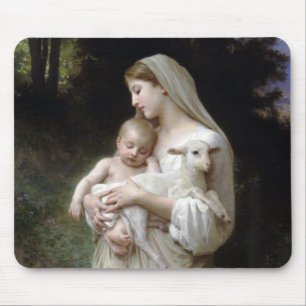 Alfombrilla De Ratón Inocencia (Madonna y niño), Bouguereau