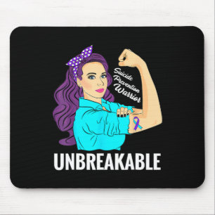 Alfombrilla De Ratón Inquebrantable Conciencia De Guerreros Sobre La Pr