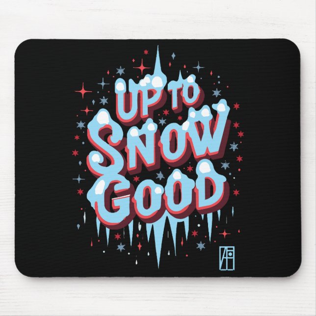 Alfombrilla De Ratón Inscripción hasta la nieve buena para invierno - G (Frente)
