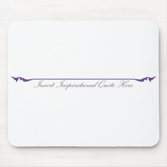 Alfombrilla De Ratón Insertar cita Inspiradora aquí - Púrpura (Frente)