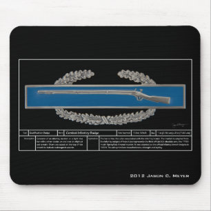 Alfombrilla De Ratón Insignia de infantería de combate técnica