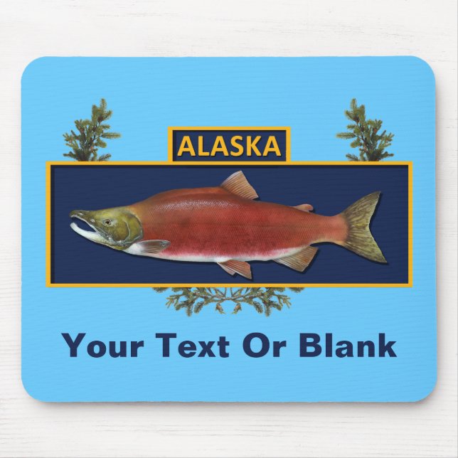 Alfombrilla De Ratón Insignia de pescador de combate Alaska (Frente)