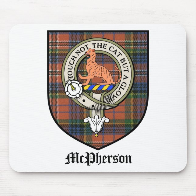 Alfombrilla De Ratón Insignia del clan McPherson Escudo Tartán (Frente)