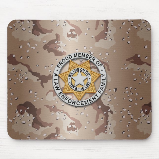 Alfombrilla De Ratón Insignia delgada de la línea azul (Frente)