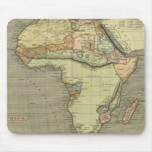 Alfombrilla De Ratón Inspiración de antiguo mapa antiguo (Frente)