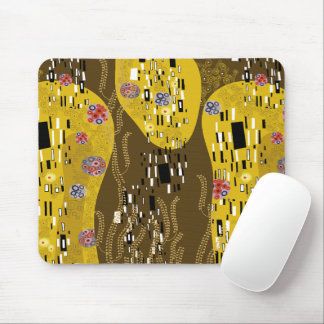 Alfombrilla De Ratón Inspiración del Klimt en el patrón oro Art Nouveau