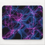 Alfombrilla de ratón inspirada en Cyber<br><div class="desc">Eleva tu configuración con este elegante y futurista alfombrilla de ratón que presenta un patrón de línea electrónica abstracta sobre un fondo negro profundo. Líneas brillantes de color rosa neón y azul eléctrico se entrelazan a través de formas geométricas aleatorias, creando un diseño dinámico inspirado en el ciberpunk que destaca...</div>