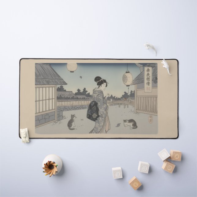 Alfombrilla de ratón inspirada en Ukiyo-e – JAPÓN  (Mesa para niños)