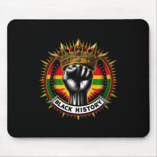 Alfombrilla De Ratón Inspirador Black Leaders Power Fist Hand Black His