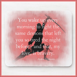 Alfombrilla De Ratón Inspiradora, Es Una Cita Valiente