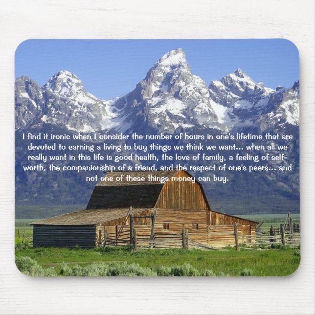 Alfombrilla De Ratón Inspiradoras ironías de la vida (Frente)