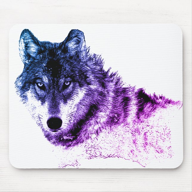 Alfombrilla De Ratón Inspiradores ojos de lobo (Frente)
