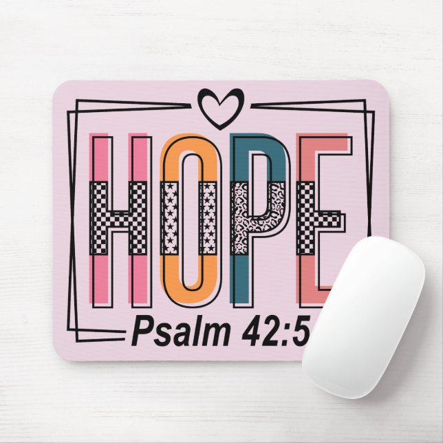 Alfombrilla De Ratón Inspirational Hope Bible Verse (Con ratón)