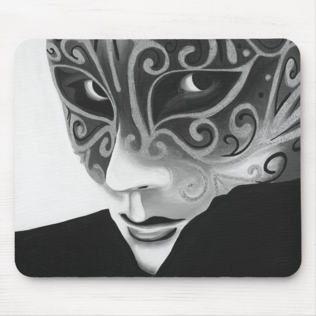 Alfombrilla De Ratón Instinto de plata Mousepad de B/W (Frente)