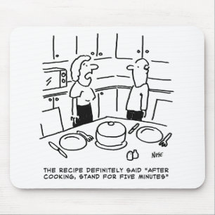 Alfombrilla De Ratón Instrucciones de recetas seguidas de cocinar en un