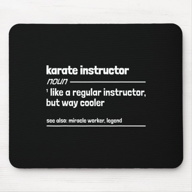 Alfombrilla De Ratón Instructor De Karate Como Un Instructor Regular Pe (Frente)