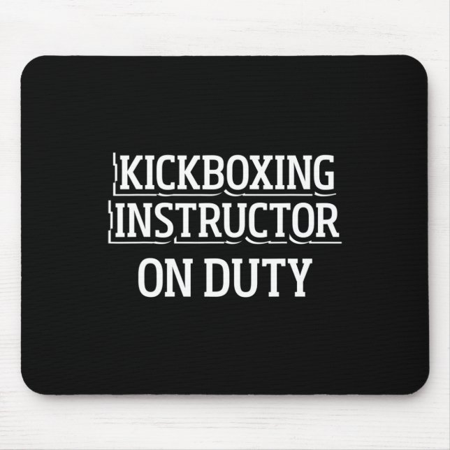 Alfombrilla De Ratón Instructor de Kickboxing Entrenamiento de Kick Box (Frente)