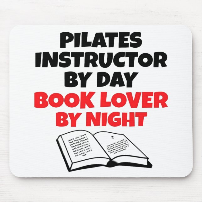 Alfombrilla De Ratón Instructor de Pilates de Lover del libro (Frente)