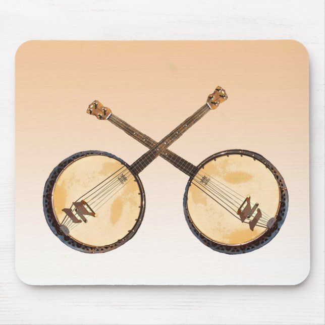 Alfombrilla De Ratón Instrumento de música abstracto anaranjado del (Frente)